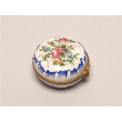 19th C. Continental Painted Circular Box