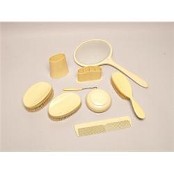 Nine Piece French Ivory Dresser Set