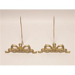 Pr Brass Plate Stand Ribbon Bow Motif