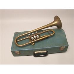Old Brass Trumpet in Case