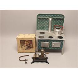 Vintage Toy Stove & Sewing Machine