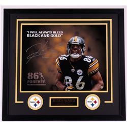 Hines Ward Signed Steelers 26x28 Custom Framed Photo Display (TSE COA)