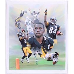 Antonio Brown Signed Steelers 24x28 Canvas (TSE)