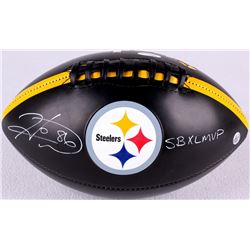 Hines Ward Signed Steelers Logo Football Inscribed "SB XL MVP" (JSA COA & TSE COA)