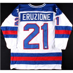 Mike Eruzione Signed 1980 Team USA "Miracle on Ice" Jersey (JSA)