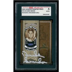 Duke Snider Signed 2005 Diamond Kings HOF Heroes #35 (SGC Encapsulated)
