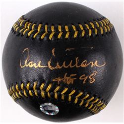 Don Sutton Signed Black Leather Baseball Inscribed "HOF 98" (MLB Hologram)
