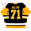 Image 1 : Evgeni Malkin Penguins On-Ice Style Custom Stitched Jersey (Size XL)
