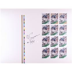 O.J. Simpson Signed 19x25 Uncut Sheet of (12) Football Cards Inscribed "1/10/95" (JSA COA & Simpson 
