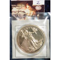 1907 St. Gaudens Double Gold Eagle Replica. Material: Cu, layered in 24k Gold; Quality: Proof; Diame