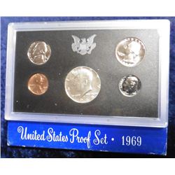 1969 S U.S. Silver Proof Set. Original as issued.