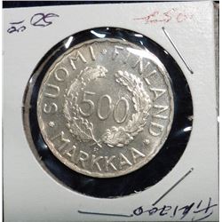 1952 H Finland 500 Markkaa Olympic. Gem BU. KM35. .500 fine Silver.
