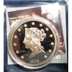 1838 S U.S. Gold Classic Liberty Eagle Coin Replica. Material: Cu, layered in 24k Gold; Quality: Pro