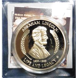 2011 Life of Abraham Lincoln - Emancipation Proclamation Medal. Material: Cu, layered in 24k Gold; Q