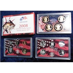 2008 S U.S. Statehood Quarters Silver Proof Set. Original as issued.