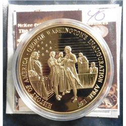 2009 The Birth of Our Nation - Washington's Inauguration Medal. Material: Cu, layered in 24k Gold; Q