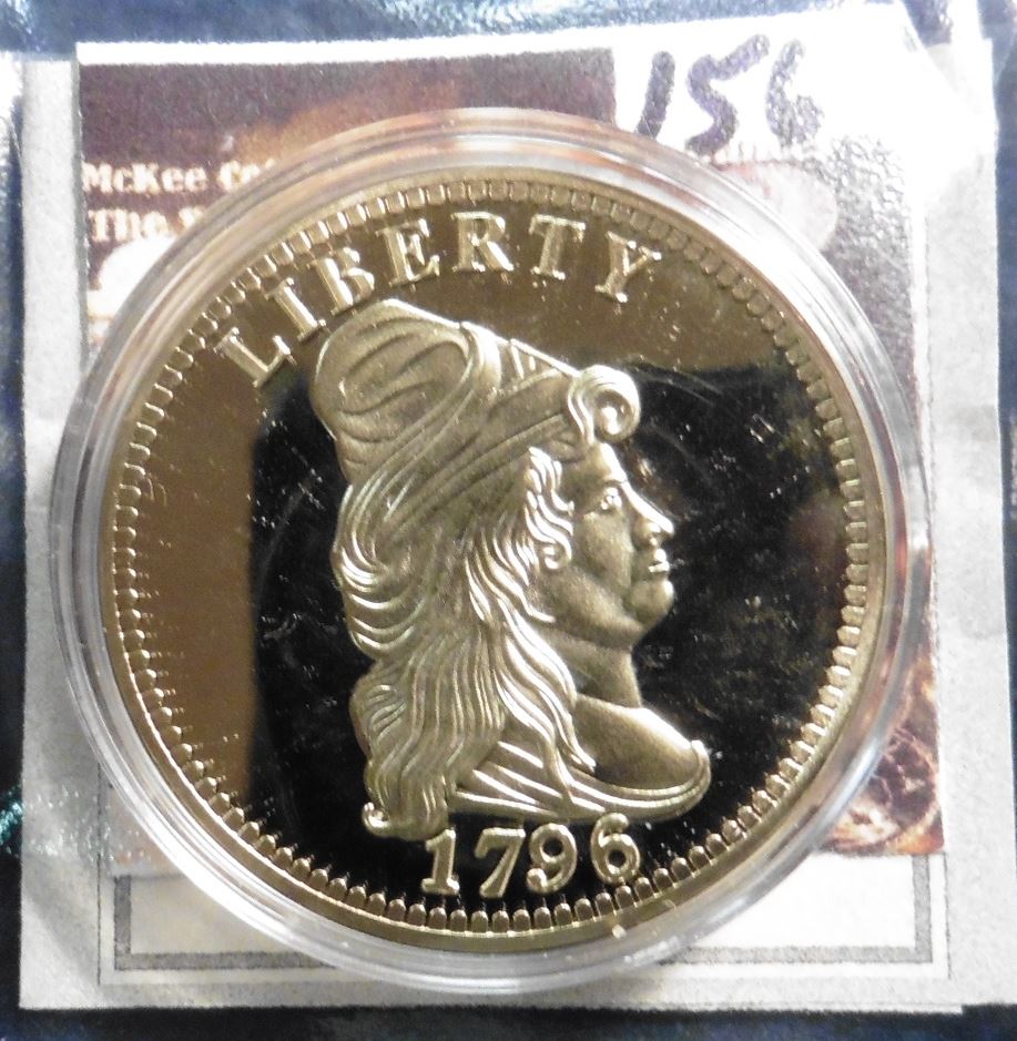 1796 Us Gold Quarter Eagle Replica Material Cu Layered In 24k Gold Quality Proof Diameter 4