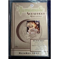 October 1941  The Numismatic Scrapbook . With articles on Catherine the Great, Colonial Currency, an