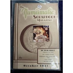 October 1941 "The Numismatic Scrapbook". With articles on Catherine the Great, Colonial Currency, an