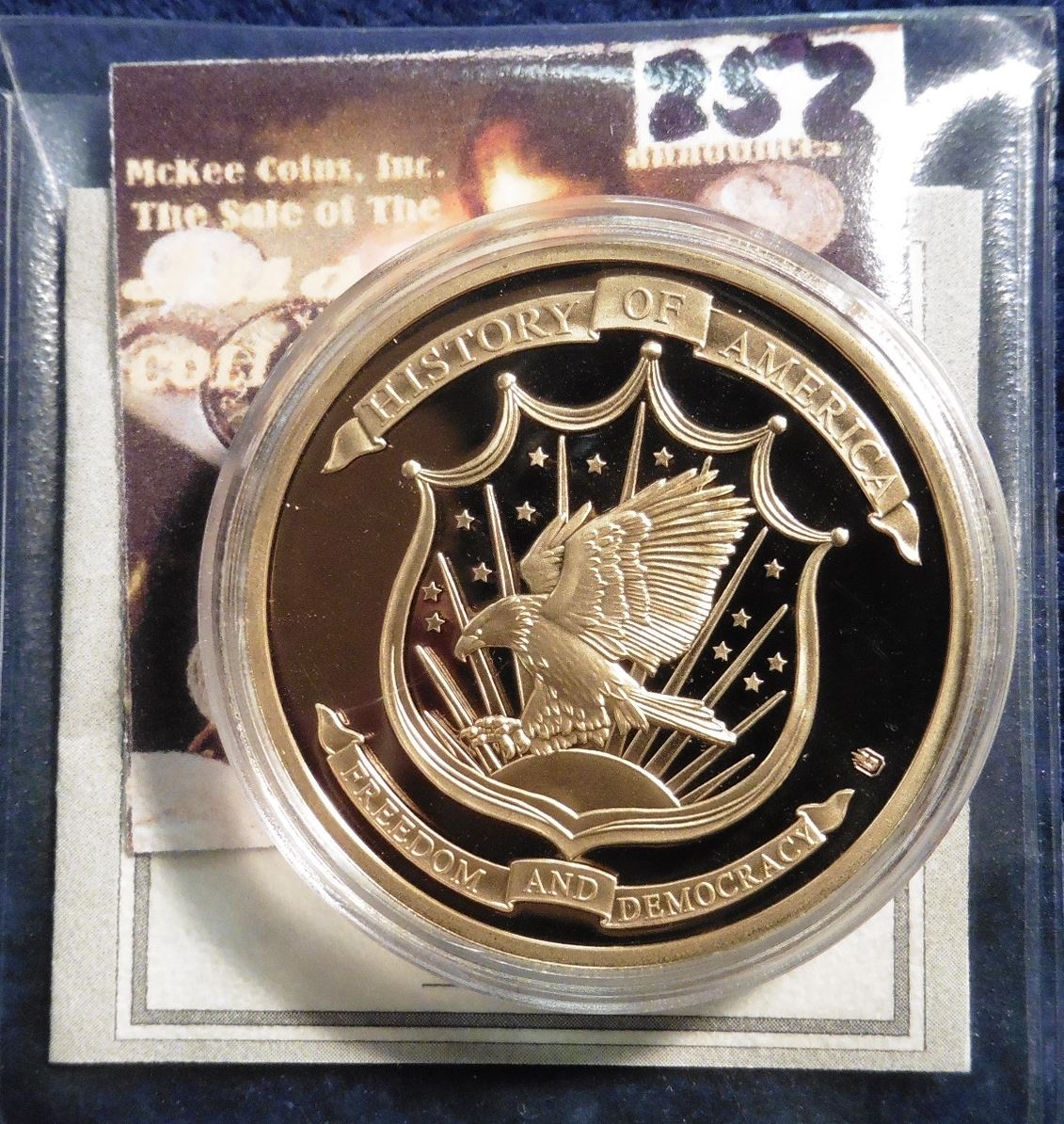 2009 The Birth of Our Nation Lexington & Concord Coin. Material Cu, layered in 24k Gold; Quality