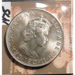 1964 Bermuda Crown. .500 fine Silver. KM14. BU.
