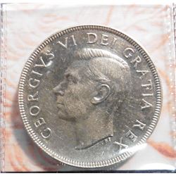 1950 Canada Silver Dollar. 3 Water lines. KM46. Prooflike.
