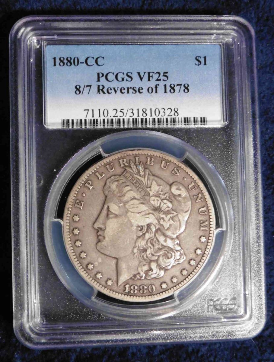 1880 CC Morgan Silver Dollar slabbed 