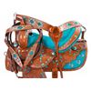 *NEW* Turquoise Inlay Barrel Racing Western Horse Saddle 15 16 [9454] FREE S&H