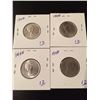 Image 1 : (4) 1968 Canada Quarters - "Silver"