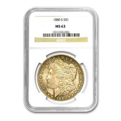 1880-S $1 Morgan Silver Dollar - NGC MS63