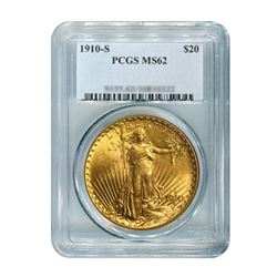 1910-S $20 Saint Gaudens PCGS MS62