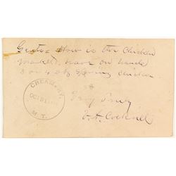 Creamery, Gallatin, Cover Signed by First Postmaster