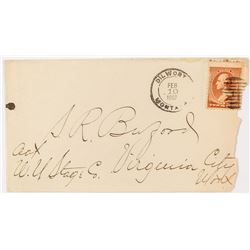 Dilworth, Carbon US  Stage 1887 Cancel