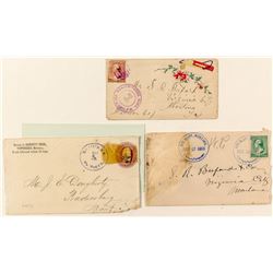 Three Postmaster Montana Territorial Cancels