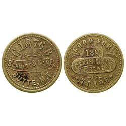 Schmidt & Gamer, Centennial Brewery, Territorial Token