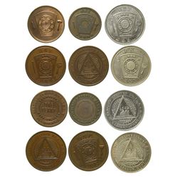 Six Glasgow R. A. M. Tokens