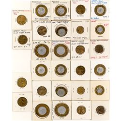 Fourteen Mint Cigar Store Tokens (Cascade County)