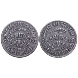 C. E. Smith & Co. Railroad Fare Token (Judith Basin County)