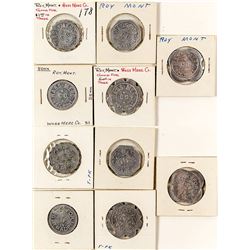 Set of Wass Merc. Co. Tokens (Fergus County)