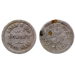 Adam & Son Pool Hall Token (Flathead County)