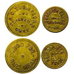 Two St. Ignatious Tokens: P.C. Thompson and Mission Club