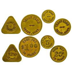 Four Terry Club Tokens