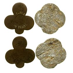 Two Three Forks Tokens: E. Roe and Gill & Sackey