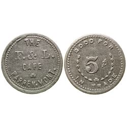 F. & L. Cafe Token (Carbon County)
