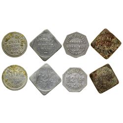 Four White Sulphur Springs Tokens