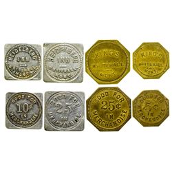 Four Whitehall Tokens (Jefferson County)
