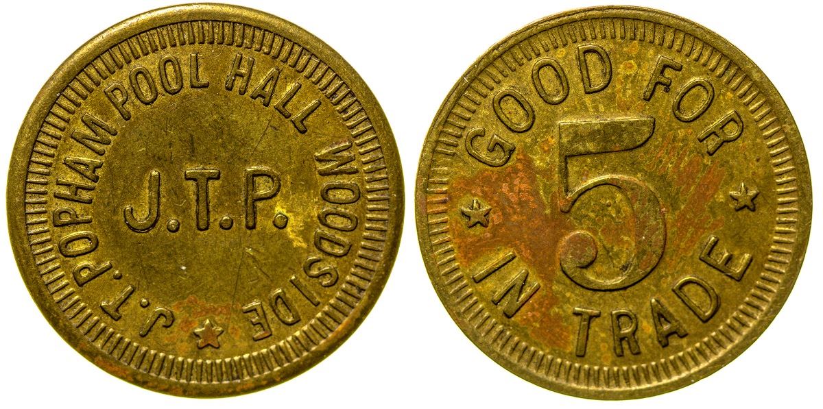 J. T. Popham Pool Hall Token