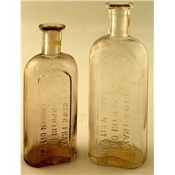 Two Early Thaxter Drug Bottles