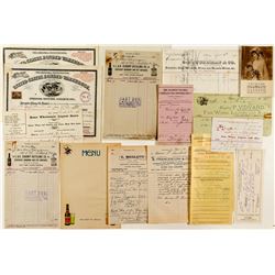 Liquor Billheads and Ephemera