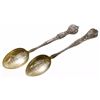 Image 1 : Two Nevada City Sterling Silver Spoons 4: Old Washington School and Carnegie Public Library